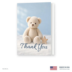 Teddy Bear Funeral Acknowledgment Cards