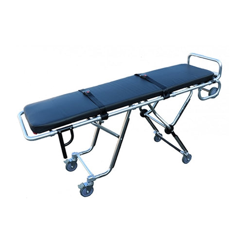 TITAN 500T mortuary cot stainless steel legs and aluminum alloy frame detail, high-loading first call stretcher
