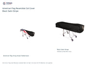 TITAN American Flag Reversible Cot Cover | Black Satin Stripe