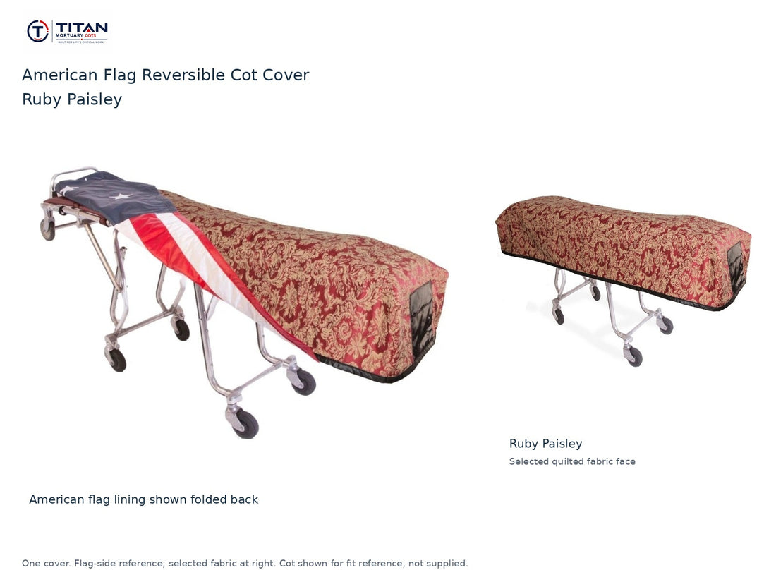 TITAN American Flag Reversible Cot Cover | Ruby Paisley