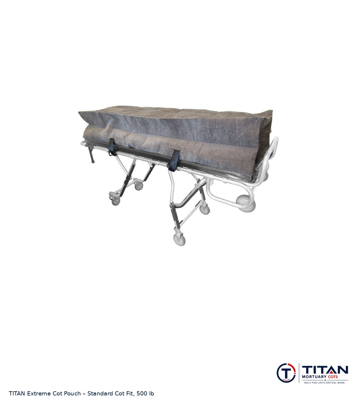 TITAN Extreme Standard pouch in Armor Pewter: selected pouch-color reference for the PRO S 650 package. Reference cot shown is not a representation of the included PRO S 650 model.