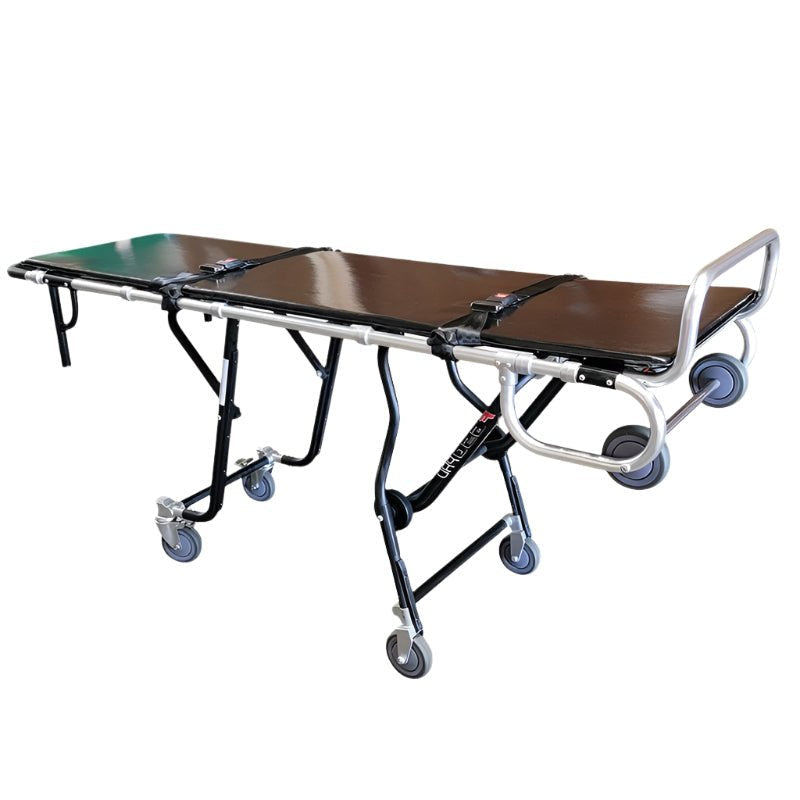 Titan PRO S 650 multi-level mortuary cot, 600 lb stainless and anodized aluminum first call stretcher