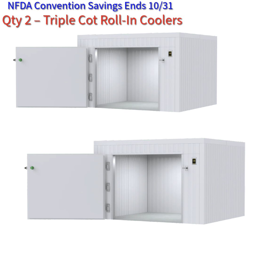 Triple Cot Roll - In Mortuary Cooler Bundle 2 Pack - American Mortuary Coolers & Equipments