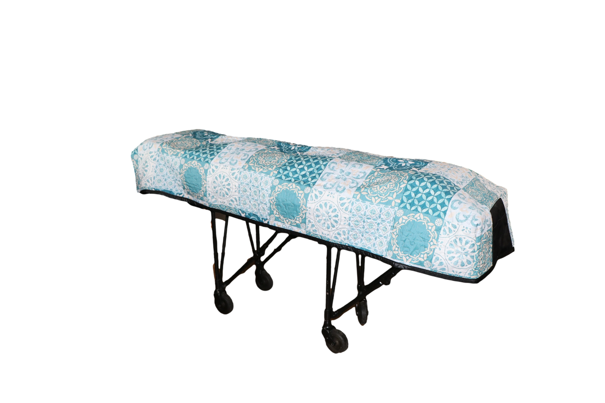 Turquoise Mosaic Cot Cover - Standard, Standard Black Lining