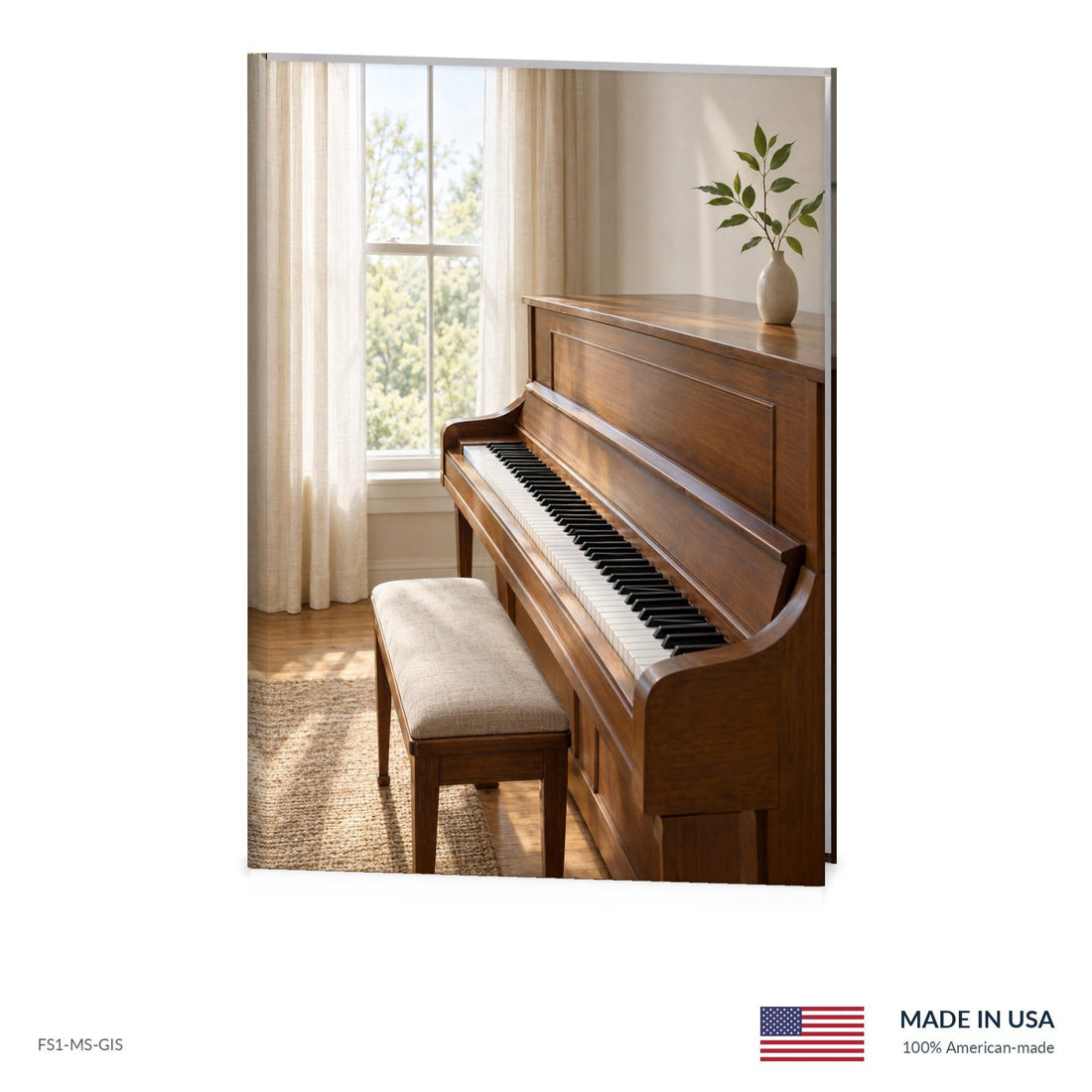 Upright Piano Funeral Register Book