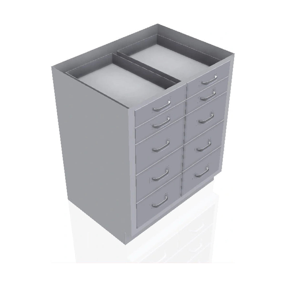 10-Drawer Prep Room Base Cabinet, 30–48" – Model AME-CW-2395