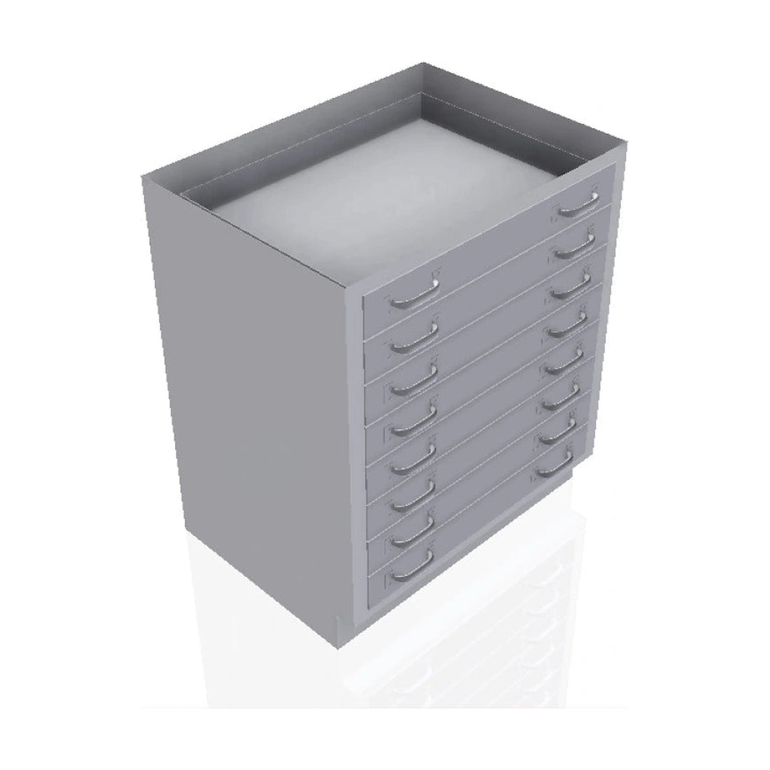 8-Drawer Prep Room Base Cabinet, Full-Width Drawers, 30–48" – Model AME-CW-2417