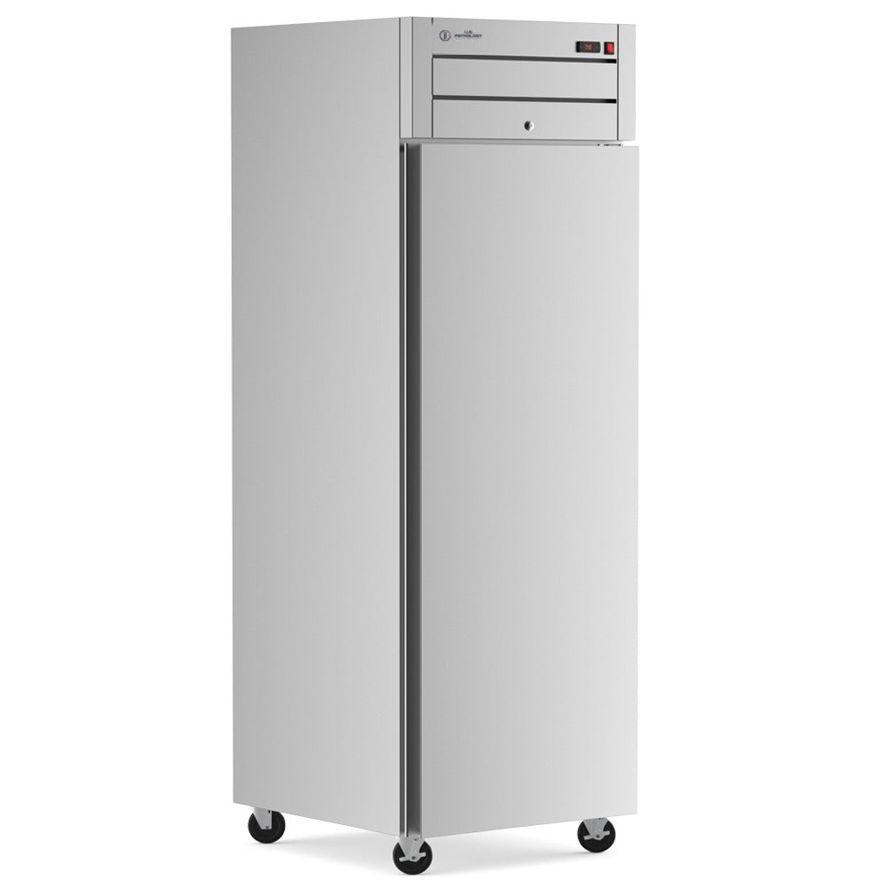 USPE 27" Top-Mount Solid Door Lab Refrigerator, 19 Cu. Ft., angle view