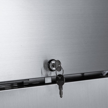 USPE 27" Top-Mount Solid Door Lab Refrigerator, 19 Cu. Ft., door lock detail