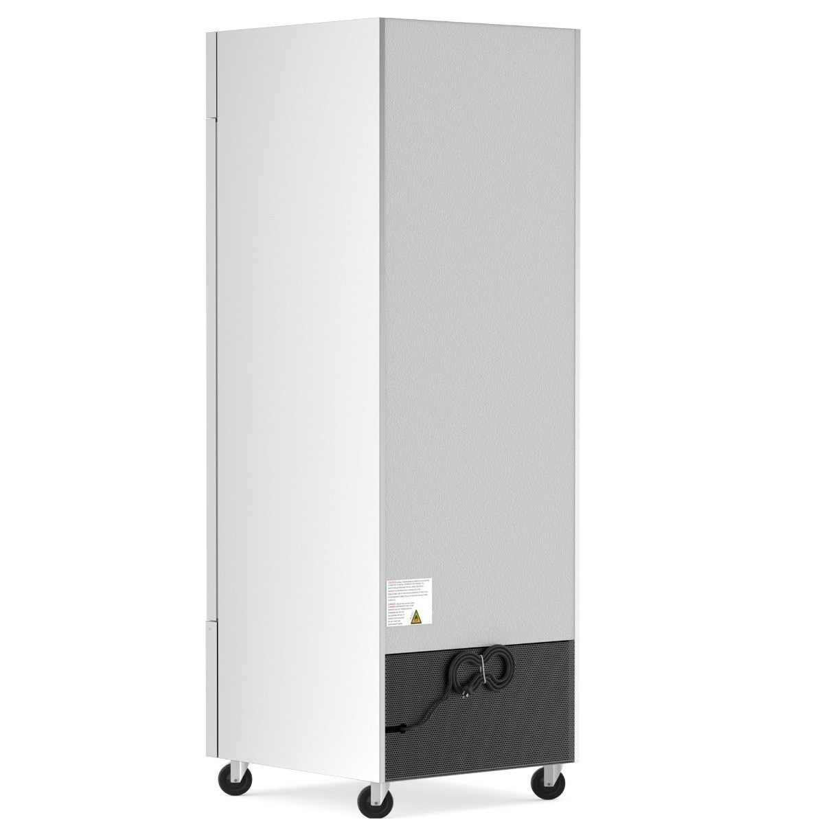 USPE 29" Glass Door Lab Refrigerator, 20.6 Cu. Ft. (USPE-LR1-29G), side and rear view