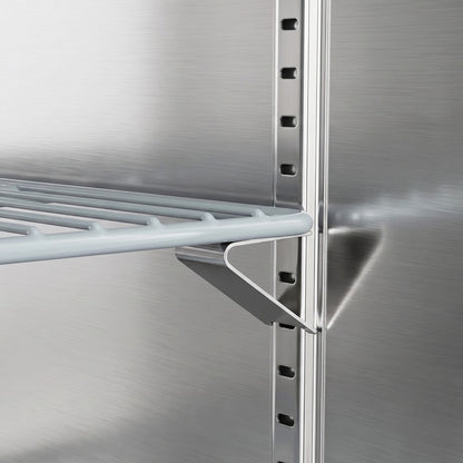 USPE 29" Glass Door Lab Refrigerator, 20.6 Cu. Ft. (USPE-LR1-29G), adjustable shelf clip detail