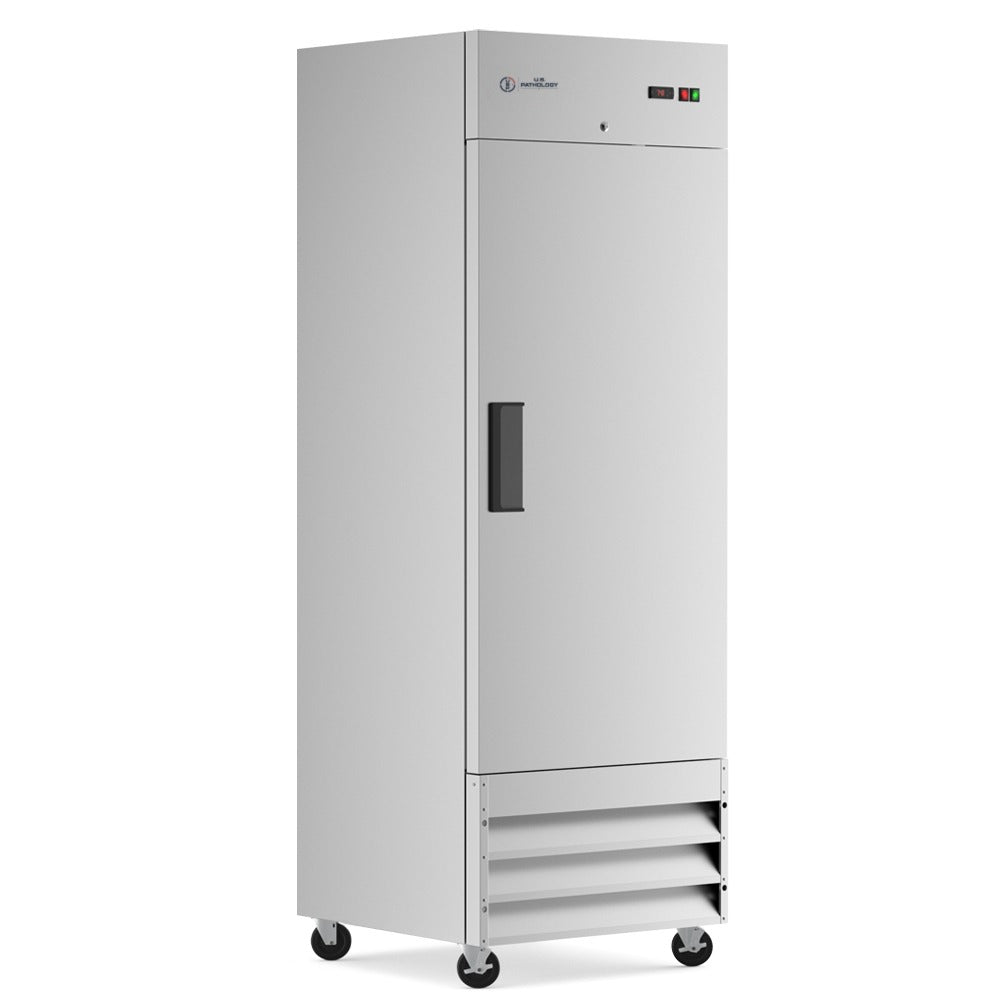 USPE 29" Narrow-Depth Solid Door Lab Refrigerator, 15.6 Cu. Ft. (USPE-LR1-29N), angle view
