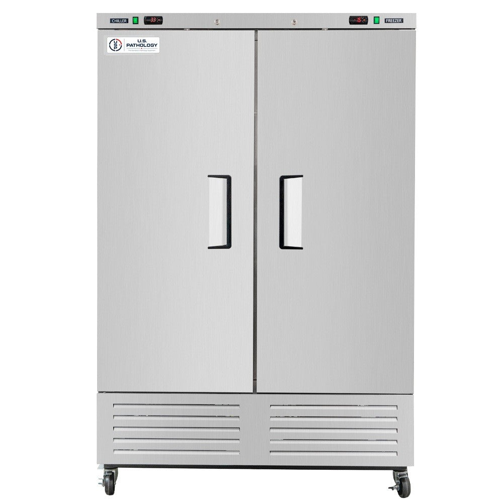 USPE 54" Dual-Temp Lab Refrigerator/Freezer, 42 Cu. Ft. (USPE-LRF2-54), front view