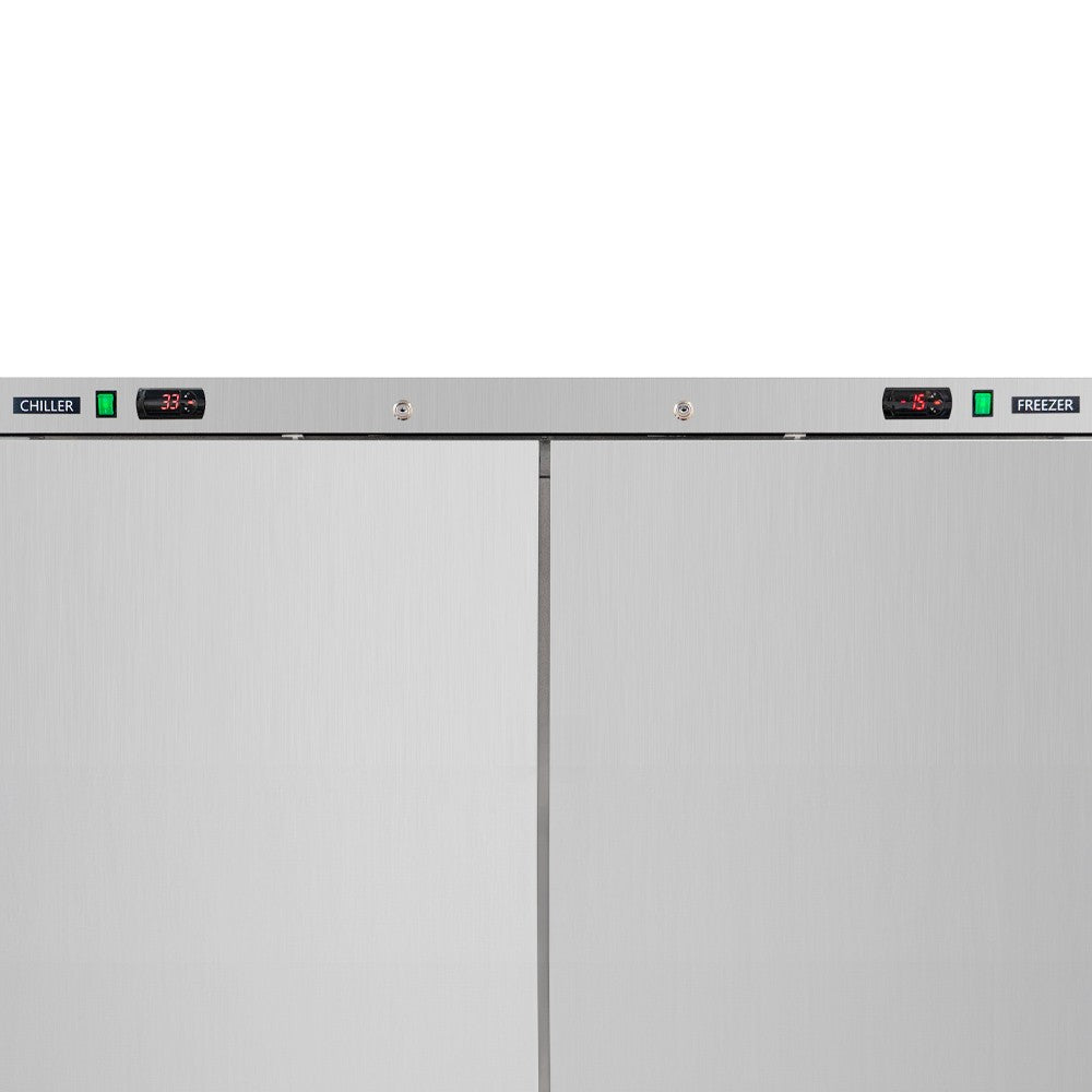 USPE 54" Dual-Temp Lab Refrigerator/Freezer, 42 Cu. Ft. (USPE-LRF2-54), digital control and switches
