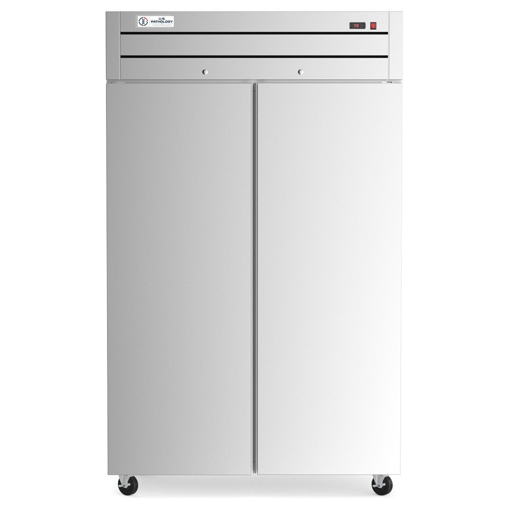 USPE 54" Two-Door Top-Mount Lab Refrigerator, 43 Cu. Ft. (USPE-LR2-54TM), front view