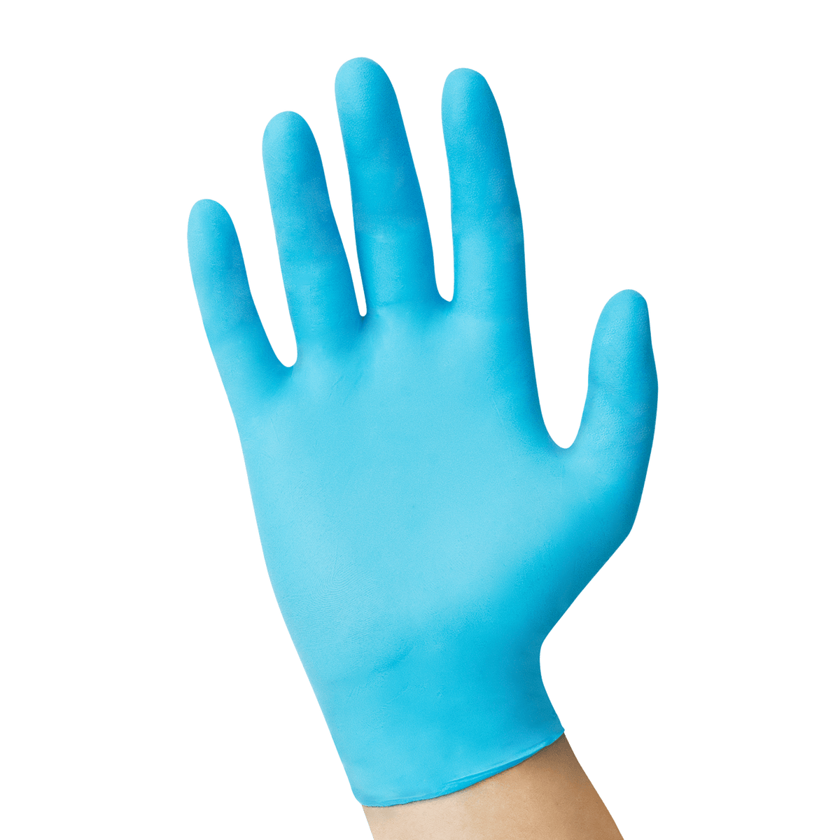 USPE 6 mil nitrile exam glove in blue, 9.5-inch length, powder-free