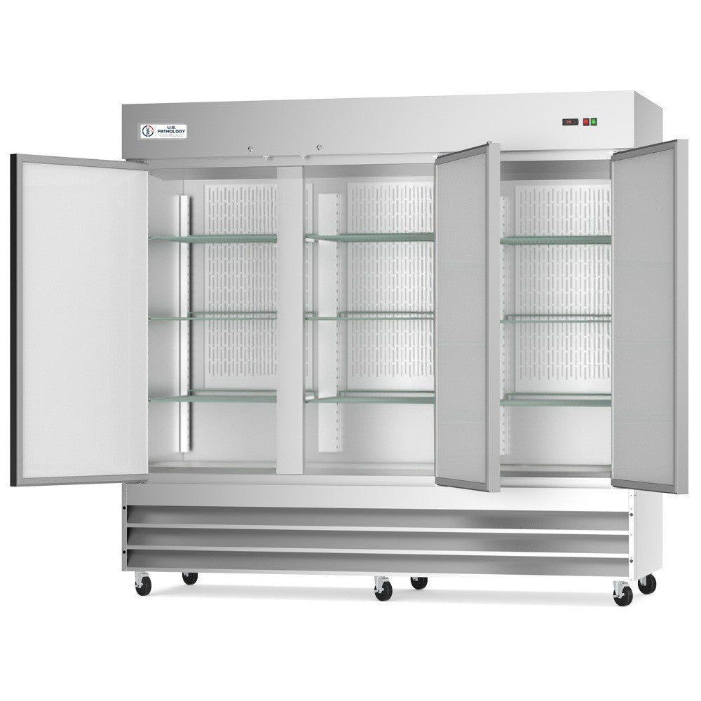 USPE 81" Three-Door Solid Lab Refrigerator, 72 Cu. Ft. (USPE-LR3-81S), product view