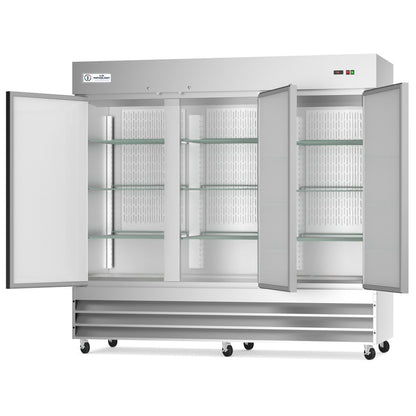 USPE 81" Three-Door Solid Lab Refrigerator, 72 Cu. Ft. (USPE-LR3-81S), product view