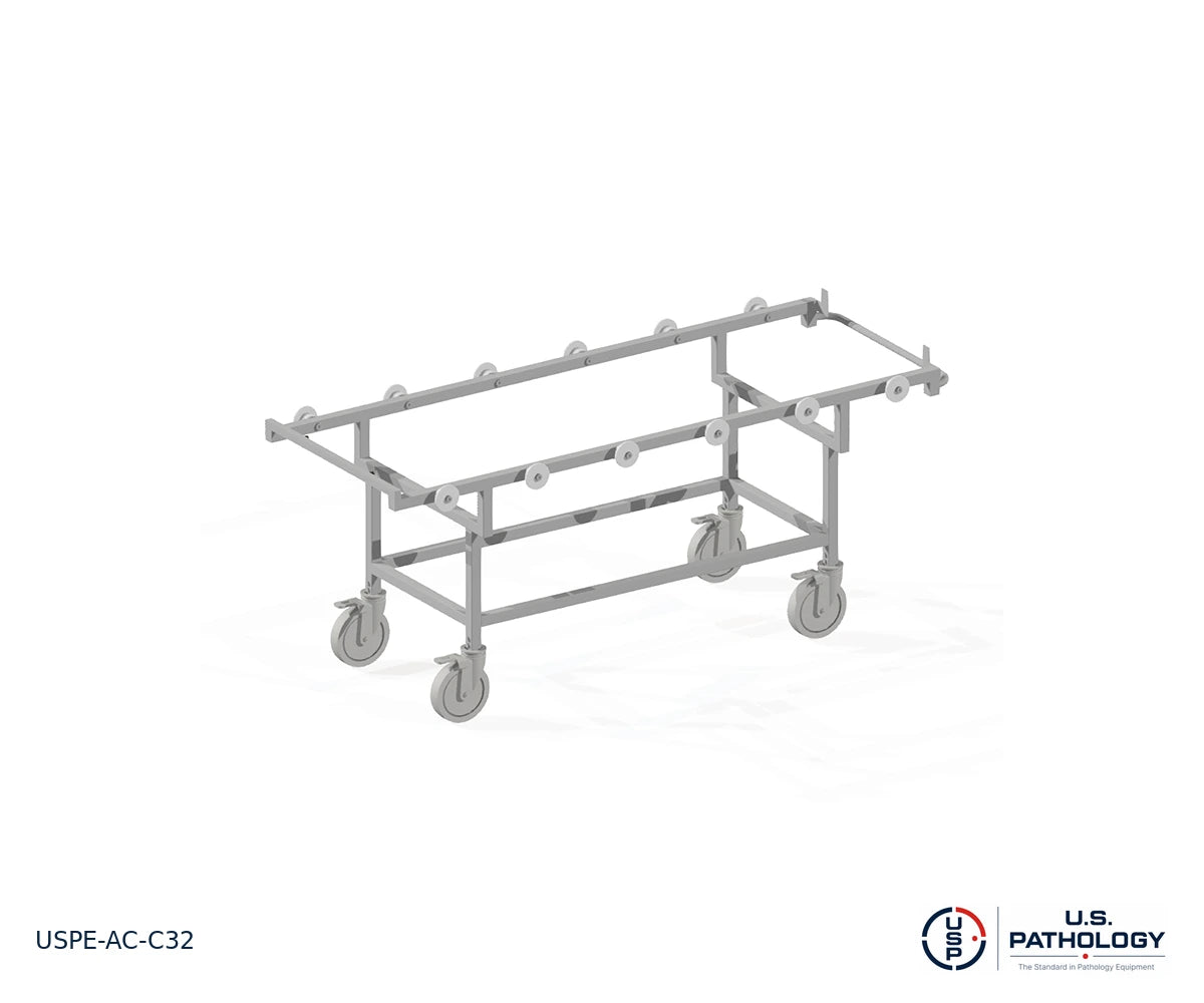 Autopsy Cart Chassis for a 32-Inch Tabletop, USPE-AC-C32, reference configuration