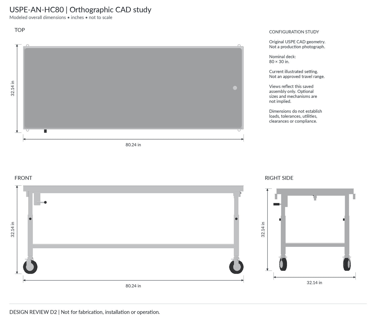 Under-Deck Hand-Crank Dissection Table, view 3