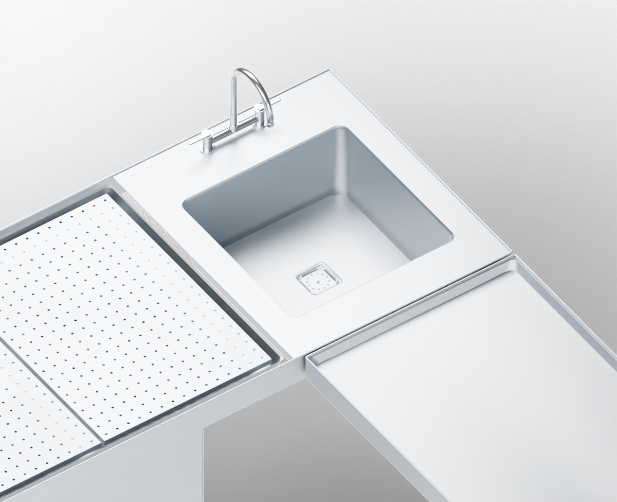 Fixed-Height L-Shaped Autopsy Table, view 2