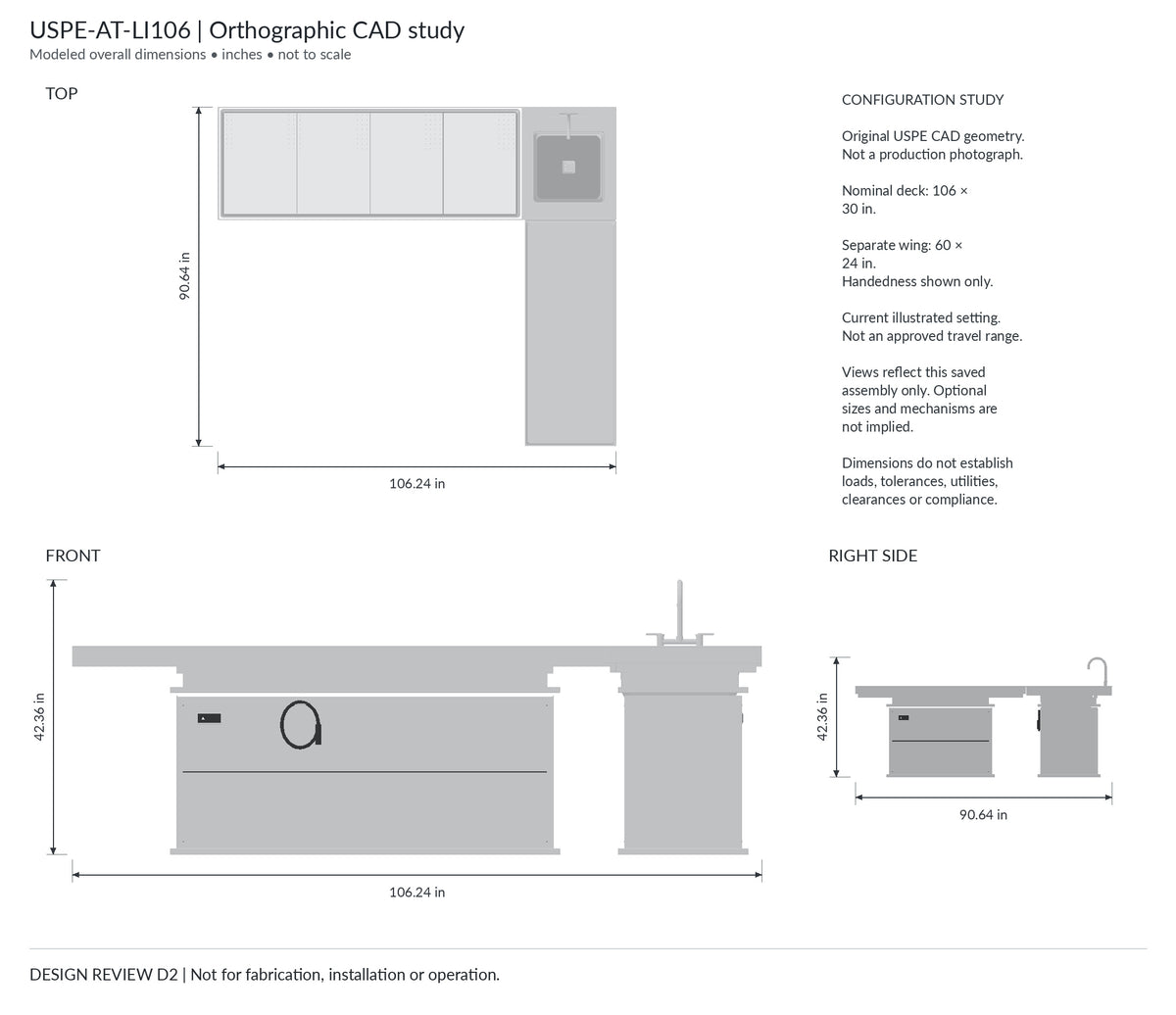 Independent-Elevation L-Shaped Autopsy Table, view 3