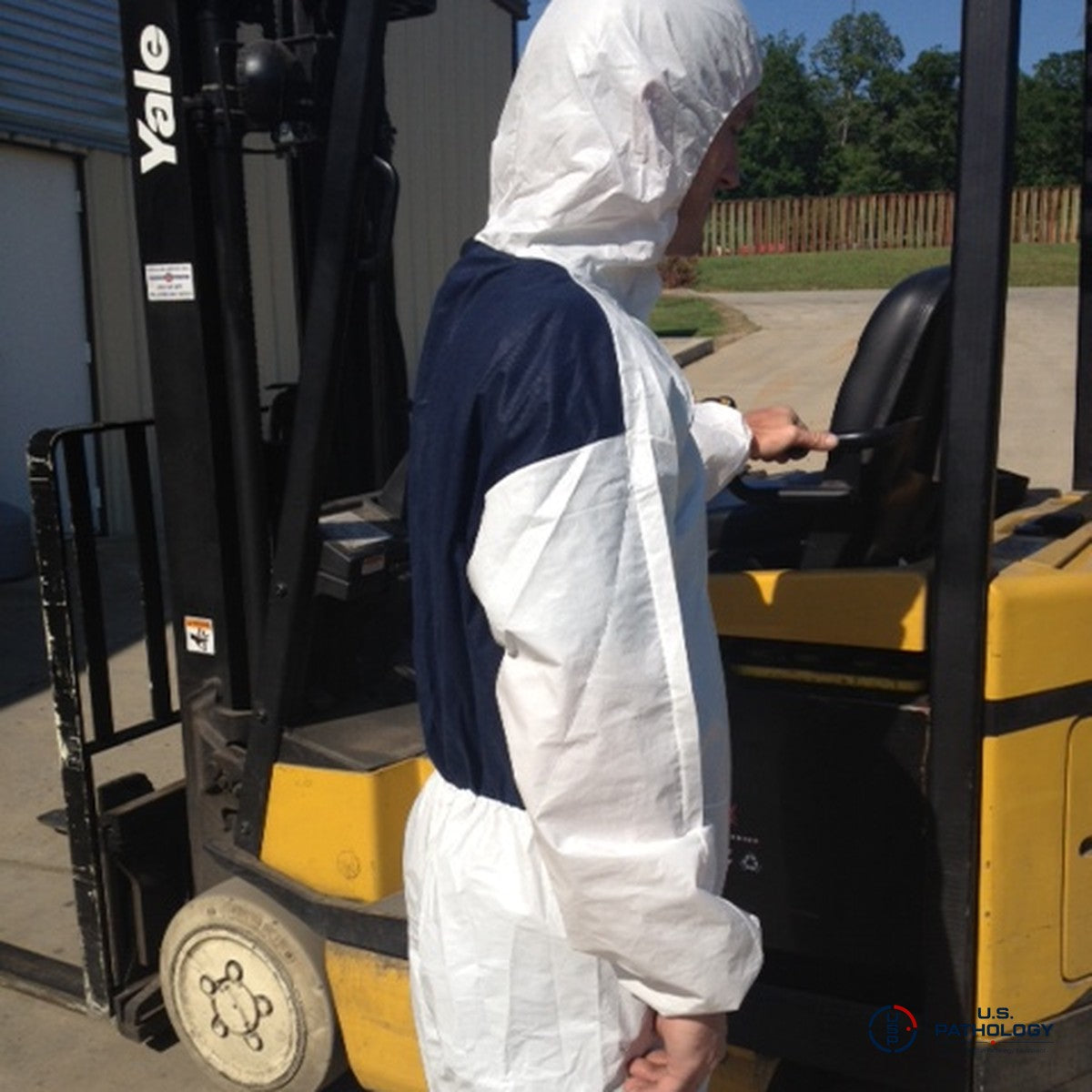 USPE Breathable Microporous Coverall, Cool Back Panel, Hood, Elastic Wrists & Ankles – breathable back panel