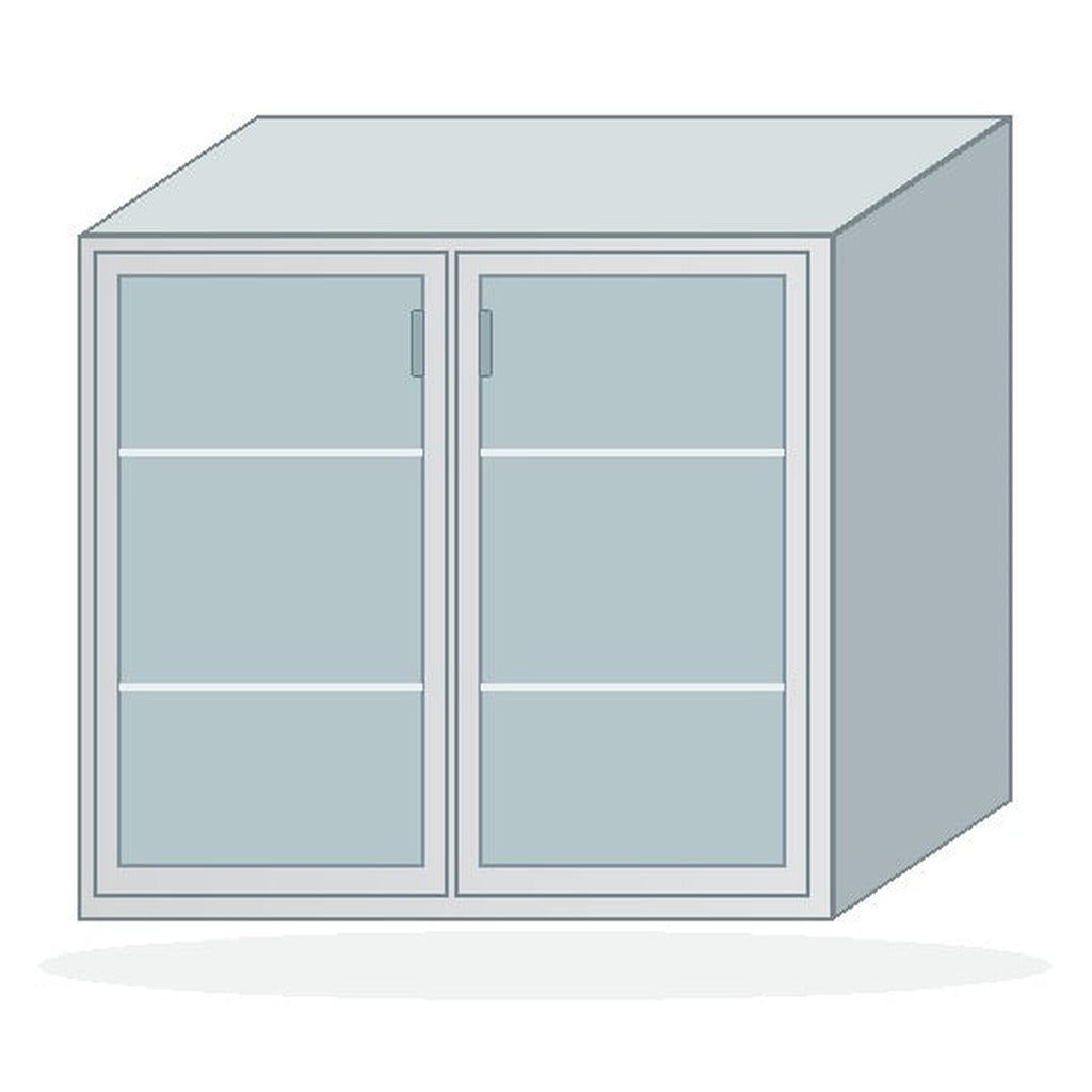 Base Sliding-Door Cabinet, Glazed