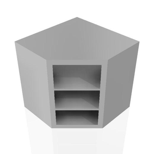 USPE 14-Inch Corner Wall Cabinet, 25-Inch Tall