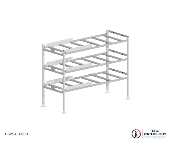 3-Tier End-Loading Morgue Cadaver Storage Rack