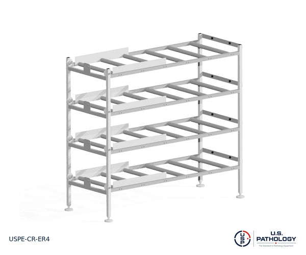 4-Tier End-Loading Morgue Cadaver Storage Rack