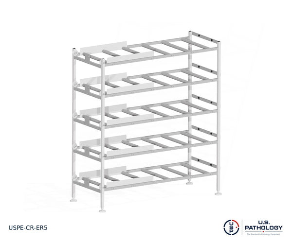 5-Tier End-Loading Morgue Cadaver Storage Rack