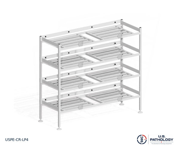 Low-Profile 4-Tier Morgue Cadaver Rack