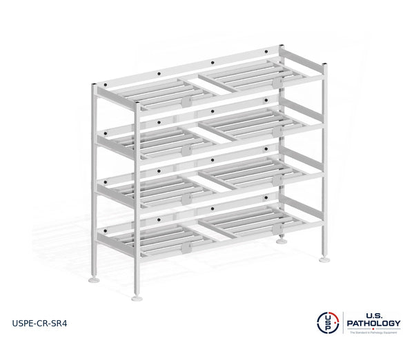 4-Tier Side-Loading Morgue Cadaver Storage Rack