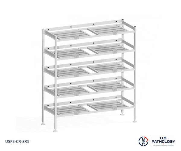 5-Tier Side-Loading Morgue Cadaver Storage Rack
