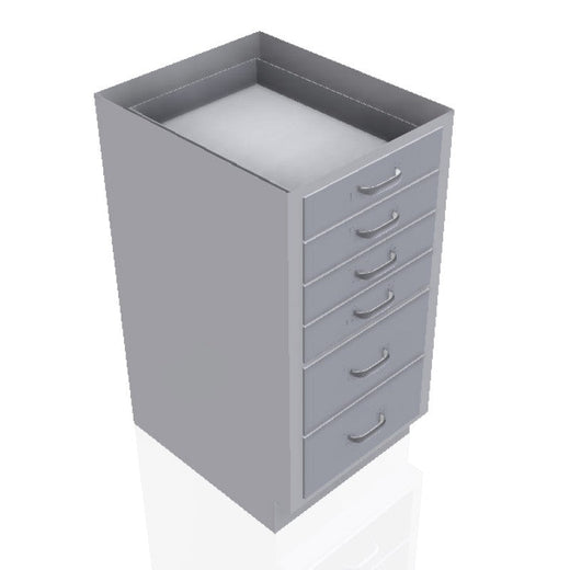 USPE 18 in. Stainless Steel Base Cabinet: 4 Small Drawers, 2 Medium Drawers