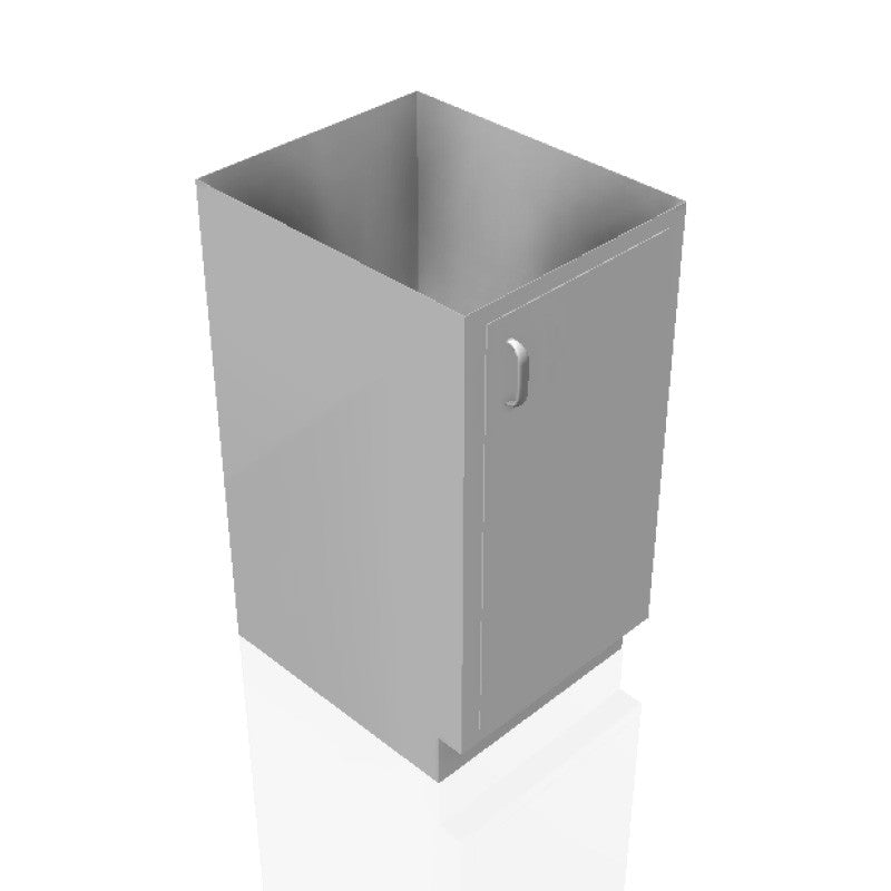 USPE 18 in. Stainless Steel Base Cabinet: 1 Left Door, USPE-CW-B382; configuration reference, supplied build requires review