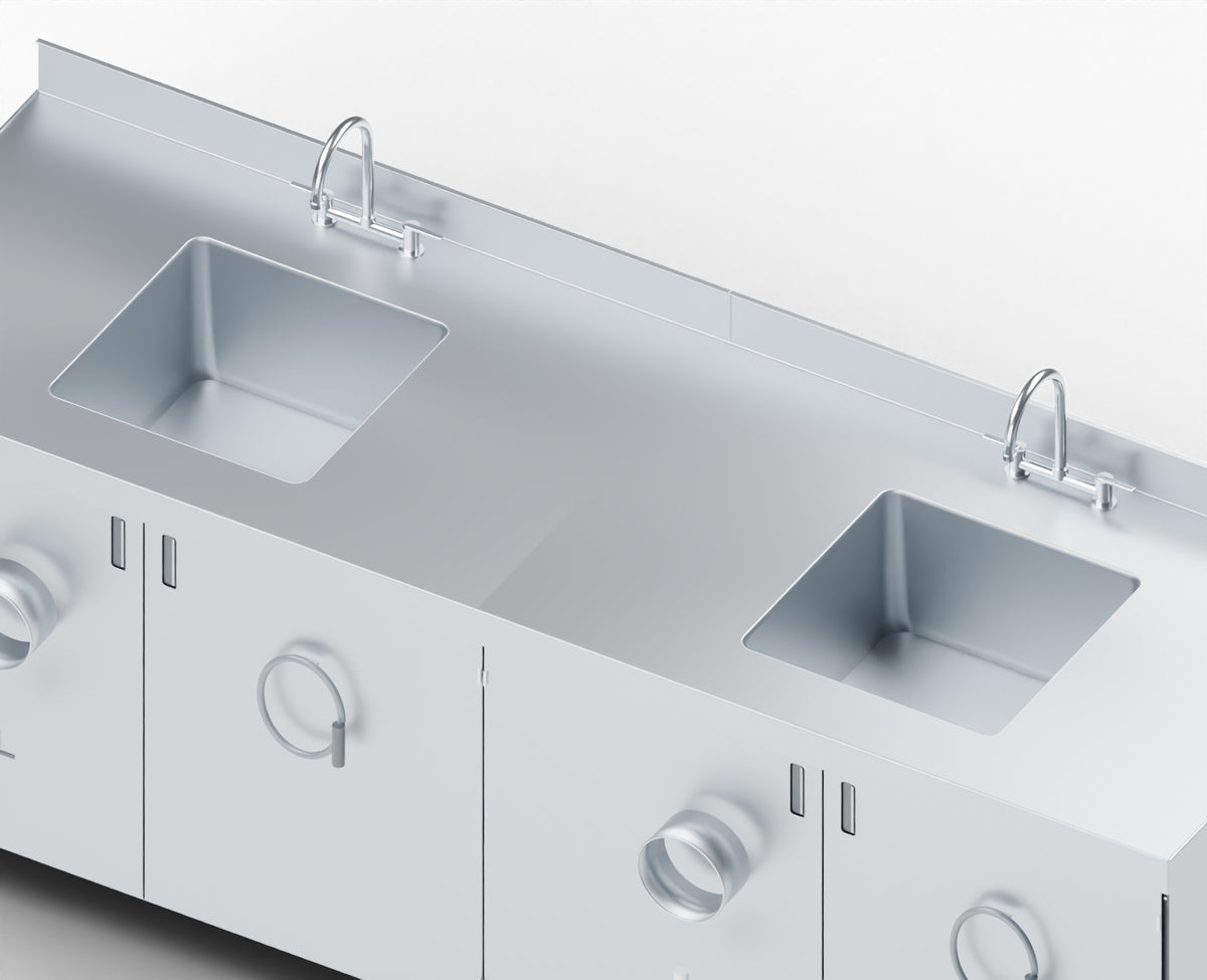 Double Wall-Mounted Dissection Table Docking Station, view 2