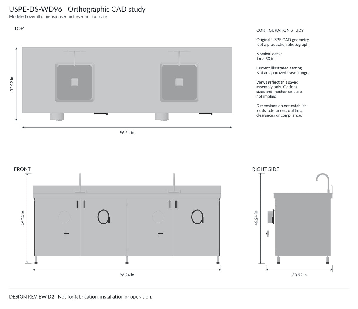 Double Wall-Mounted Dissection Table Docking Station, view 3
