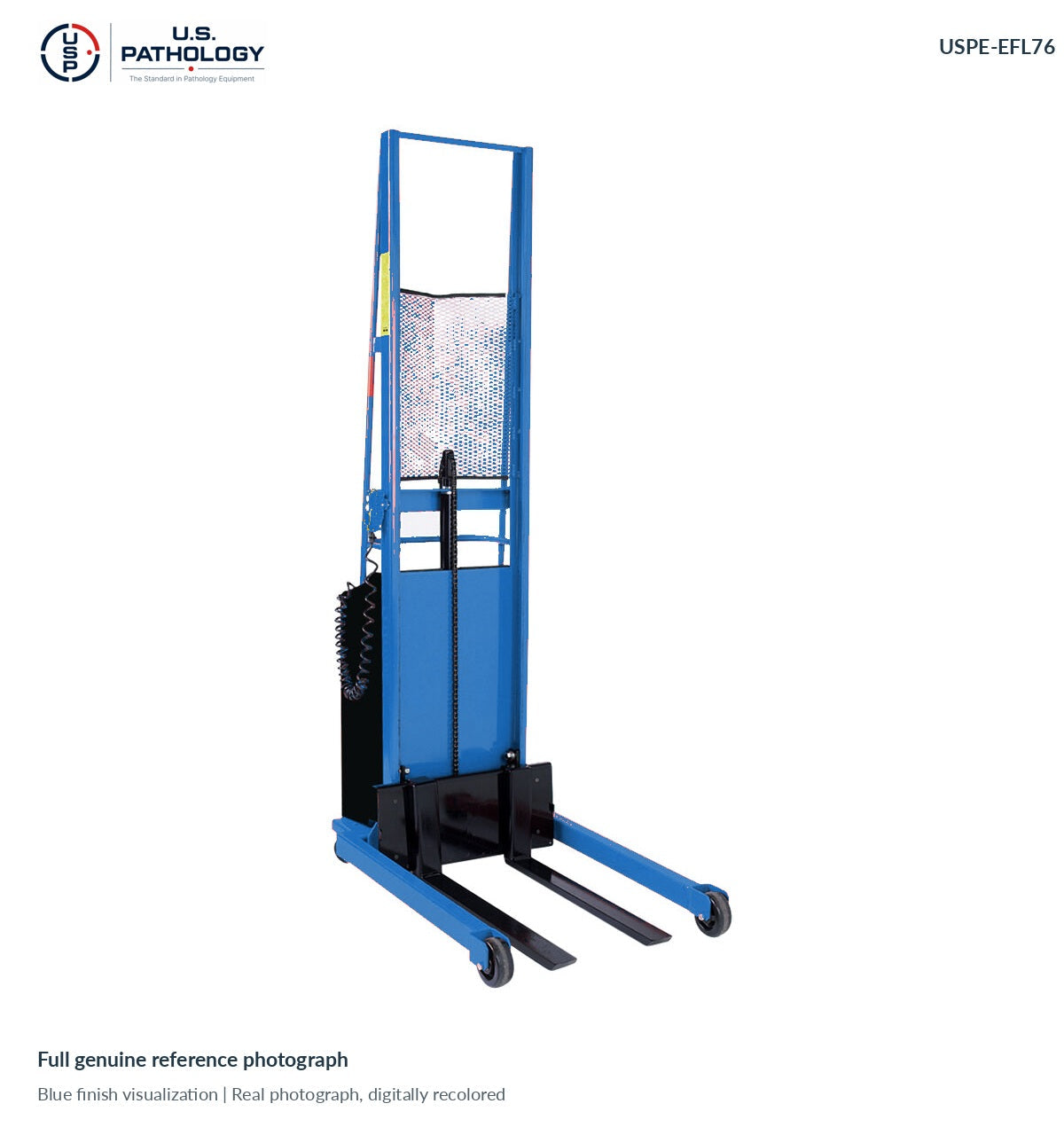 USPE-EFL76 main, genuine reference photograph with digitally proposed blue finish; supplied platform and finish subject to confirmation