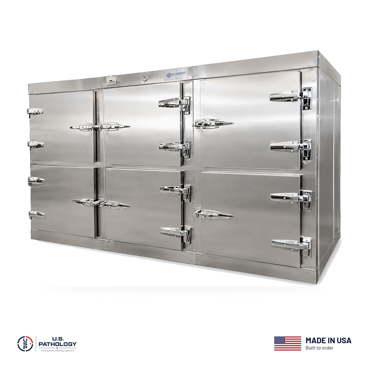 USPE Multi-Bay Vault Morgue Cooler, Model Multi-Bay, made in the USA, NSF and UL