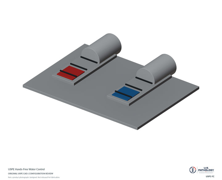 USPE Hands-Free Water Control | USPE-FC | Original CAD configuration review, not a product photograph