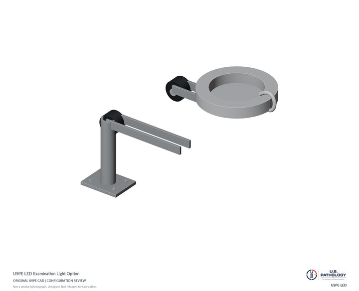 USPE LED Examination Light Option | USPE-LED | Original CAD configuration review, not a product photograph