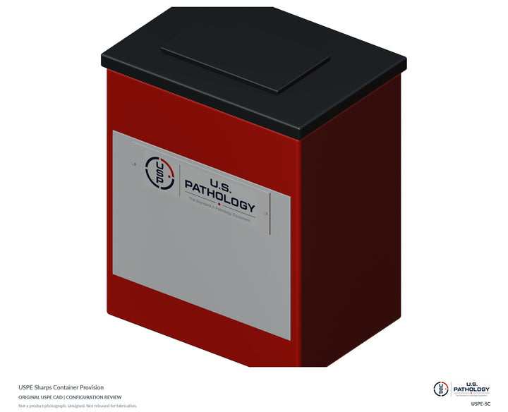 USPE Sharps Container Provision | USPE-SC | Original CAD configuration review, not a product photograph