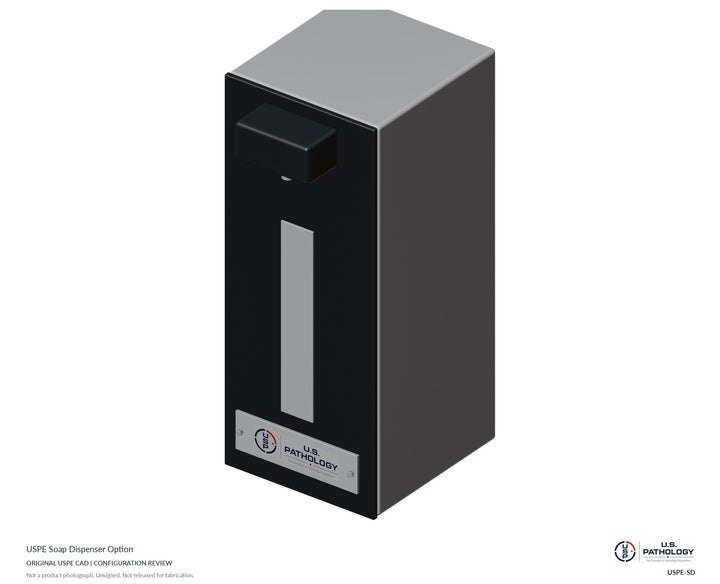 USPE Soap Dispenser Option | USPE-SD | Original CAD configuration review, not a product photograph