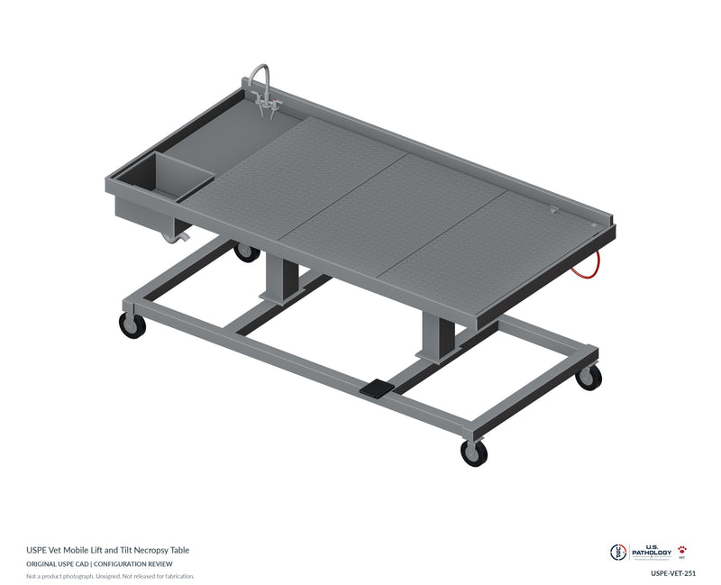 Vet Mobile Lift and Tilt Necropsy Table