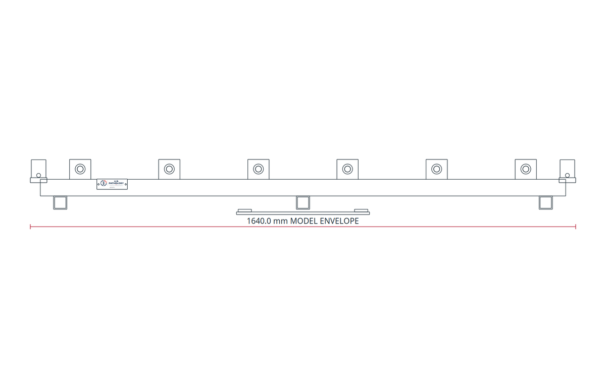 USPE End-Transfer Roller Pallet, USPE-RP12, front view of original editable CAD geometry; unapproved design proposal, not a product photograph