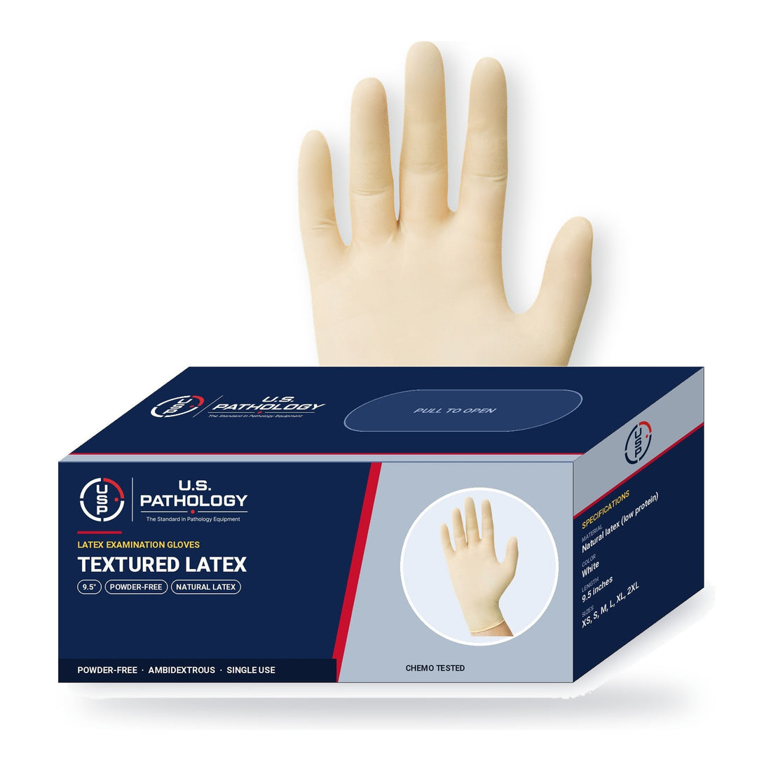 USPE Textured Latex Exam Gloves – Case
