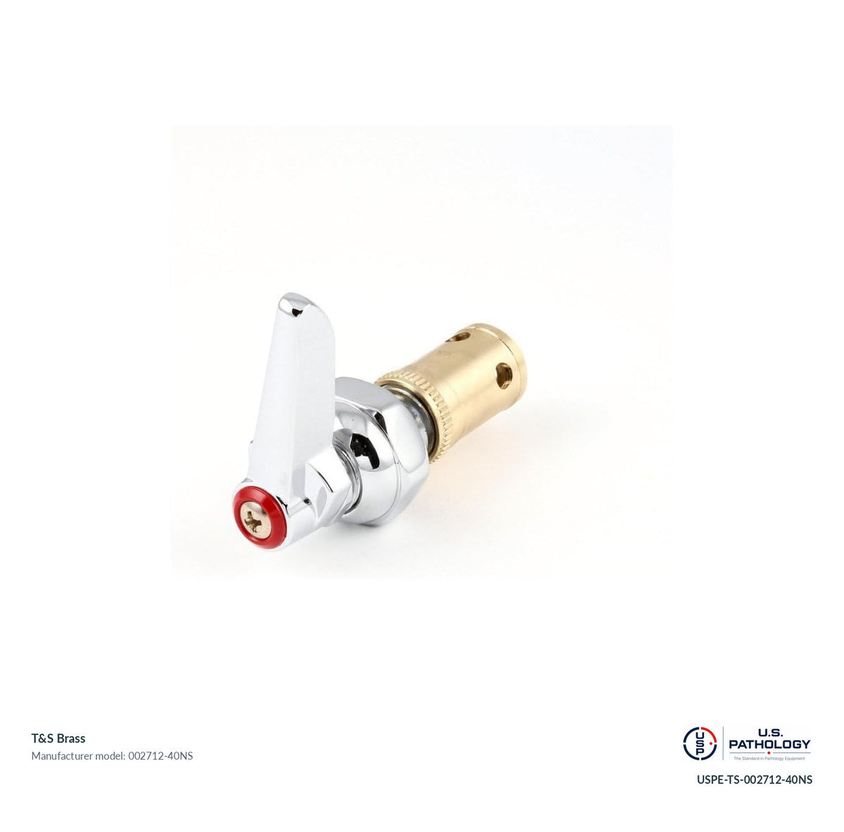 T&S Brass 002712-40NS Eterna cartridge with spring check; genuine T&S manufacturer reference; USPE catalog USPE-TS-002712-40NS