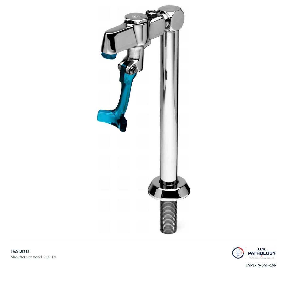 T&S Brass 5GF-16P Deck-pedestal glass filler; genuine T&S manufacturer reference; USPE catalog USPE-TS-5GF-16P